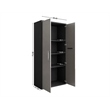Manhattan Comfort Eiffel 2-Piece Engineered Wood Storage Cabinets in Gray