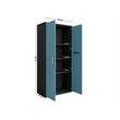 Manhattan Comfort Eiffel 3-Piece Engineered Wood Storage Cabinets in Blue