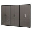 Manhattan Comfort Eiffel 3-Piece Engineered Wood Storage Cabinets in Gray