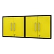 Manhattan Comfort Eiffel 2-Piece Wood Floating Garage Cabinets in Yellow