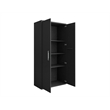 Manhattan Comfort Eiffel 4 Shelves Wood Garage Cabinet in Black Matte