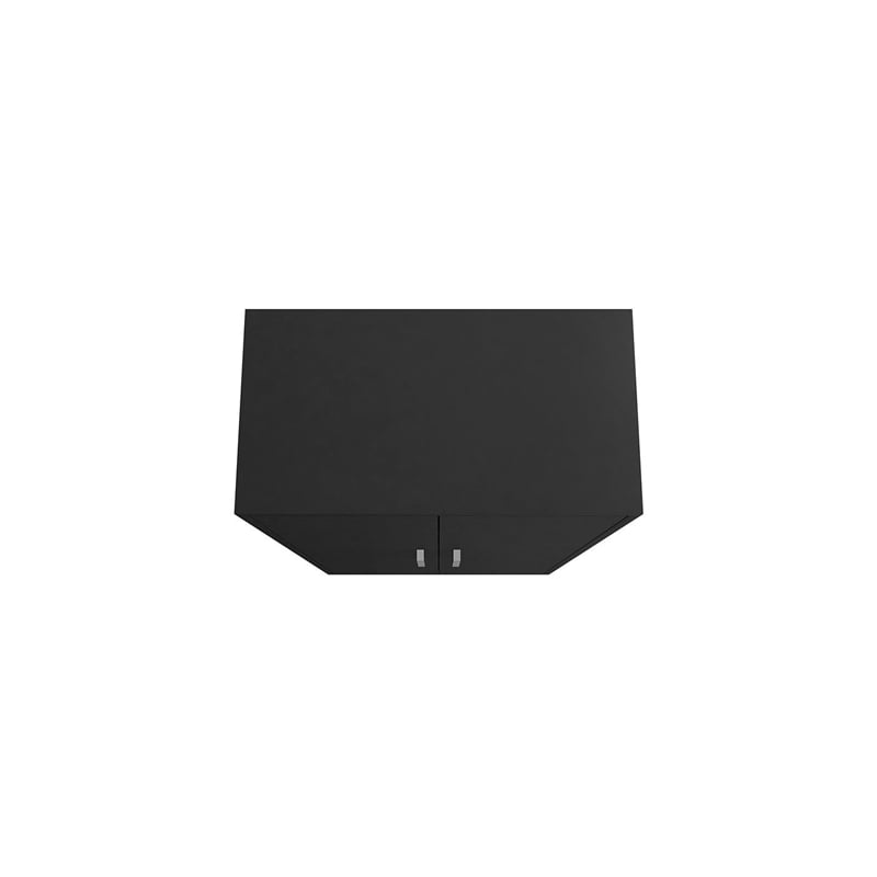 Manhattan Comfort Eiffel 4 Shelves Wood Garage Cabinet in Black Matte