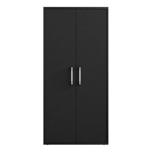 manhattan comfort eiffel garage cabinet 4 adjustable shelves in black matte