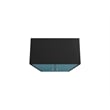 Manhattan Comfort Eiffel 4 Shelves Wood Garage Cabinet in Blue Gloss
