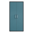 Manhattan Comfort Eiffel 4 Shelves Wood Garage Cabinet in Blue Gloss