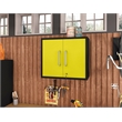 Manhattan Comfort Eiffel Wood Floating Garage Storage Cabinet in Yellow
