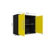 Manhattan Comfort Eiffel Wood Floating Garage Storage Cabinet in Yellow