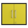 Manhattan Comfort Eiffel Wood Floating Garage Storage Cabinet in Yellow