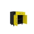 Manhattan Comfort Eiffel 1-Drawer Wood Floating Garage Storage Cabinet in Yellow
