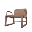 Manhattan Comfort Whythe PU Faux Leather Low Accent Chair 1.0 in Corten Brown