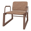 Manhattan Comfort Whythe PU Faux Leather Low Accent Chair 1.0 in Corten Brown