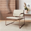 Manhattan Comfort Whythe PU Faux Leather Low Accent Chair 2.0 in Cream