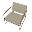 Manhattan Comfort Whythe PU Faux Leather Low Accent Chair 2.0 in Cream