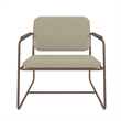 Manhattan Comfort Whythe PU Faux Leather Low Accent Chair 2.0 in Cream