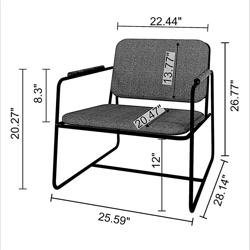Manhattan Comfort Whythe PU Faux Leather Low Accent Chair 2.0 in Cream