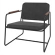 Manhattan Comfort Whythe PU Faux Leather Low Accent Chair 2.0 in Black