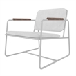 Manhattan Comfort Whythe PU Faux Leather Low Accent Chair 2.0 in White