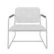 Manhattan Comfort Whythe PU Faux Leather Low Accent Chair 2.0 in White