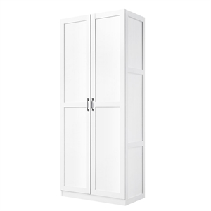 Manhattan Comfort Hopkins Engineered Wood Storage Closet in White