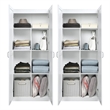 Manhattan Comfort Hopkins 2-Piece Wood Storage Closets in White