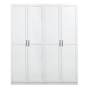 Manhattan Comfort Hopkins 2-Piece Wood Storage Closets in White