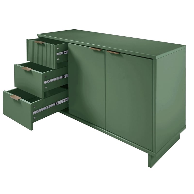 Manhattan Comfort Granville Engineered Wood Sideboard in Sage Green