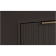 Manhattan Comfort Granville Engineered Wood Sideboard in Dark Gray