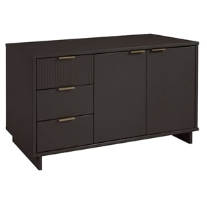 Manhattan Comfort Granville Engineered Wood Sideboard in Dark Gray