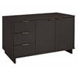 Manhattan Comfort Granville Engineered Wood Sideboard in Dark Gray