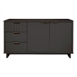 Manhattan Comfort Granville Engineered Wood Sideboard in Dark Gray