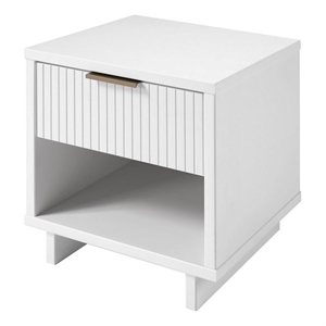 Manhattan Comfort Granville Engineered Wood Nightstand 1.0 in White