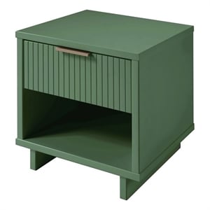 Manhattan Comfort Granville Engineered Wood Nightstand 1.0 in Sage Green
