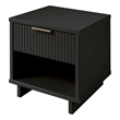 Manhattan Comfort Granville Engineered Wood Nightstand 1.0 in Dark Gray