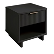 Manhattan Comfort Granville Engineered Wood Nightstand 1.0 in Dark Gray