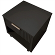 Manhattan Comfort Granville Engineered Wood Nightstand 1.0 in Dark Gray