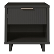 Manhattan Comfort Granville Engineered Wood Nightstand 1.0 in Dark Gray