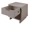 Manhattan Comfort Granville Engineered Wood Nightstand 1.0 in Light Gray