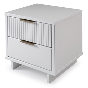 Manhattan Comfort Granville Engineered Wood Nightstand 2.0 in White