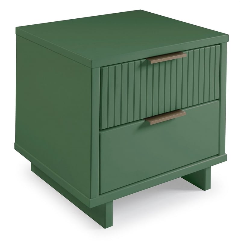 Manhattan Comfort Granville Engineered Wood Nightstand 2.0 in Sage Green