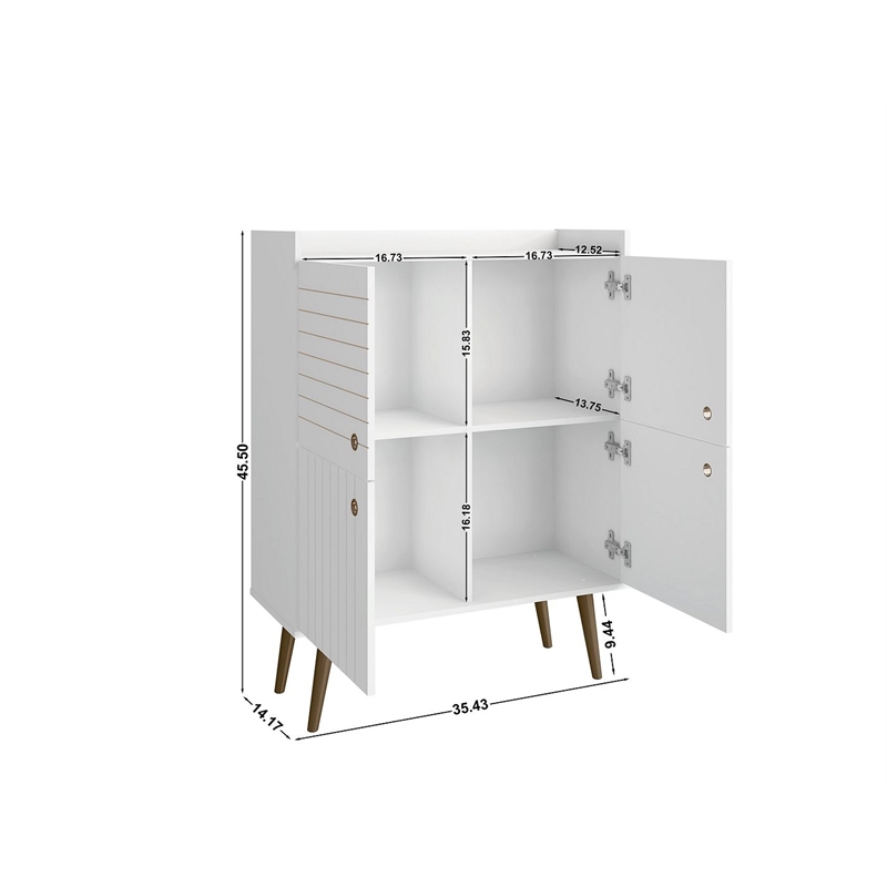 Manhattan Comfort Bogart Engineered Wood Accent Cabinet in White