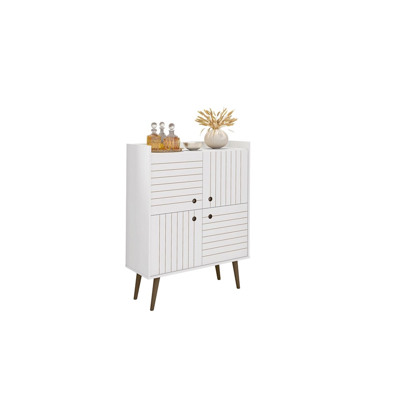 Manhattan Comfort Bogart Engineered Wood Accent Cabinet in White