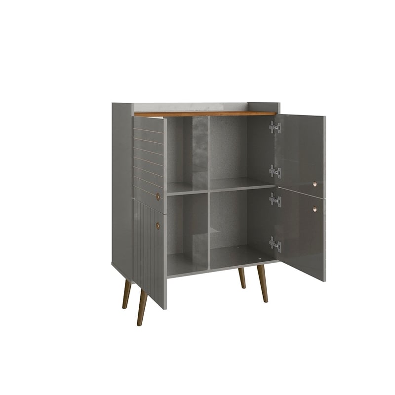 Manhattan Comfort Bogart Engineered Wood Accent Cabinet in Gray