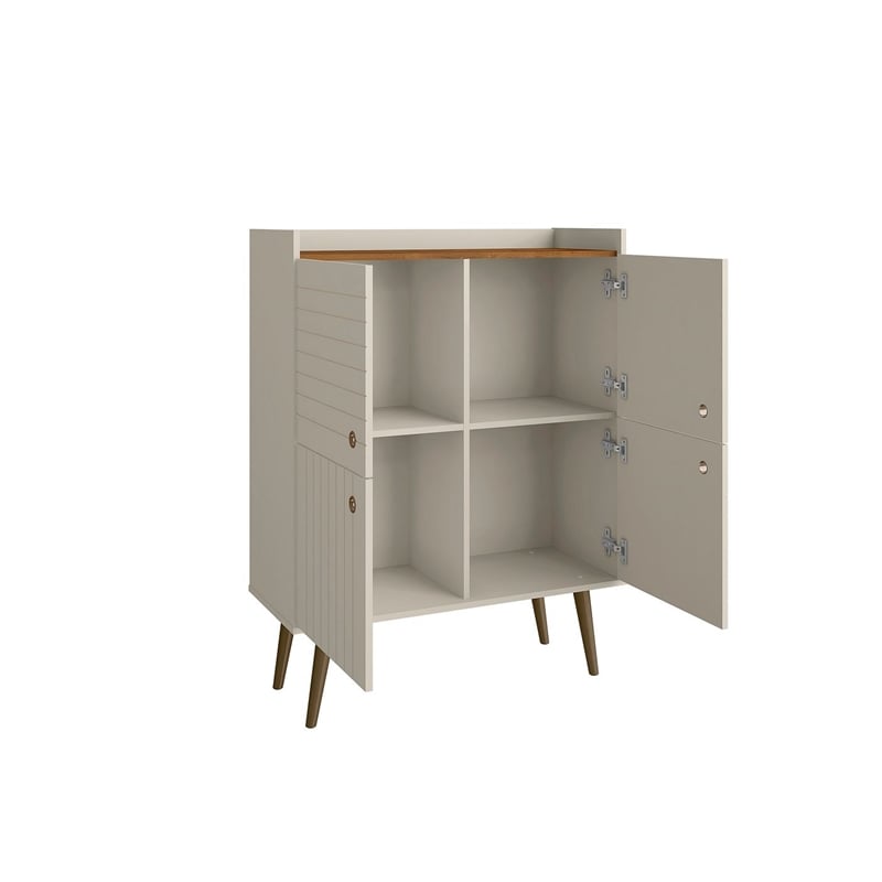 Manhattan Comfort Bogart Engineered Wood Accent Cabinet in Off White