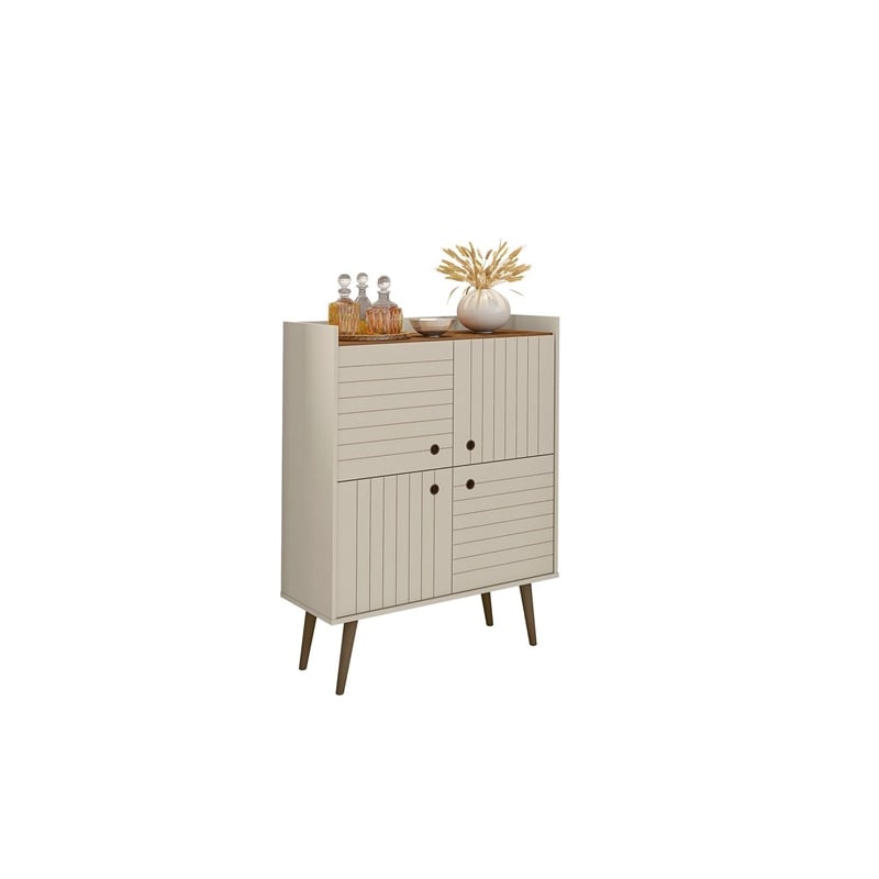 Manhattan Comfort Bogart Engineered Wood Accent Cabinet in Off White