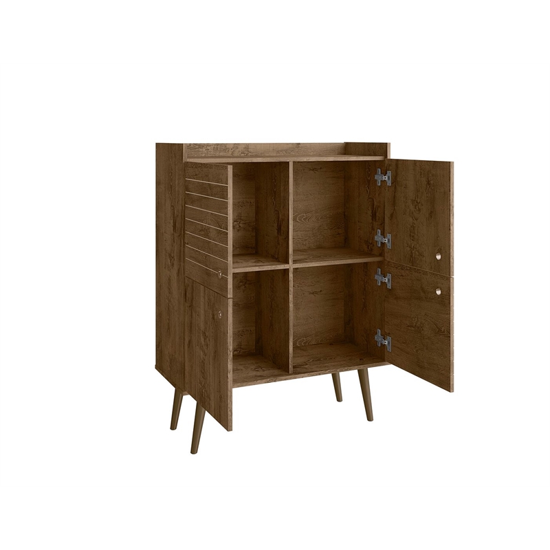 Manhattan Comfort Bogart Engineered Wood Accent Cabinet in Brown
