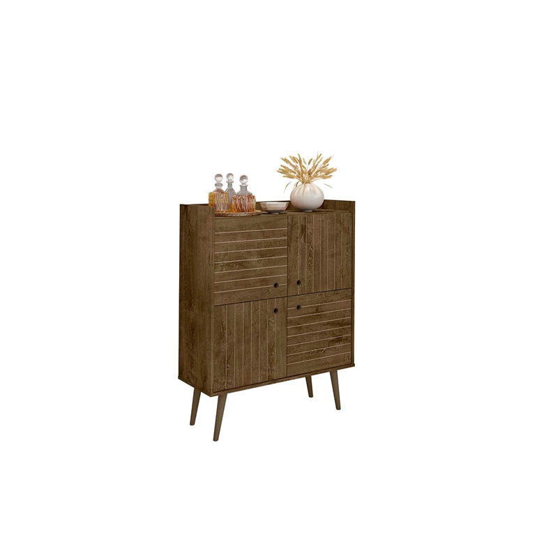 Manhattan Comfort Bogart Engineered Wood Accent Cabinet in Brown