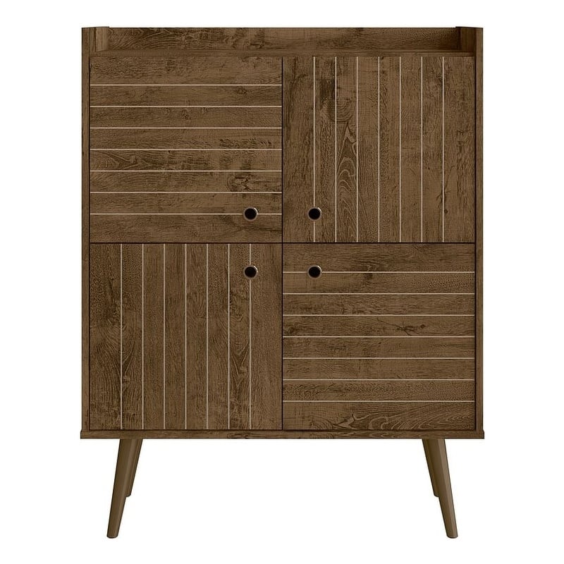 Manhattan Comfort Bogart Engineered Wood Accent Cabinet in Brown