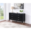 Manhattan Comfort Stanton Solid Engineered Wood Dresser in Black