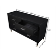 Manhattan Comfort Stanton Solid Engineered Wood Dresser in Black