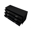 Manhattan Comfort Stanton Solid Engineered Wood Dresser in Black